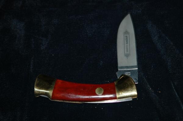 Hoffritz Folding Knife - Red Hardwood Scales