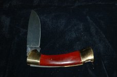Hoffritz Folding Knife - Red Hardwood Scales