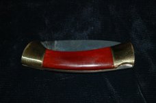 Hoffritz Folding Knife - Red Hardwood Scales