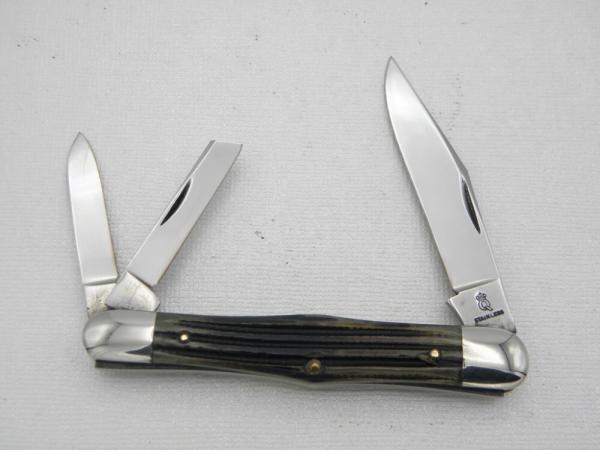 Queen Cutlery #48 Whittler in Winterbottom bone:  3 1/2” closed, early 1950s, no etched blade, rare 