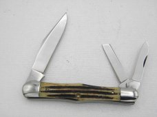 Queen Cutlery #48 Whittler in Winterbottom bone:  3 1/2” closed, early 1950s, no etched blade, rare 