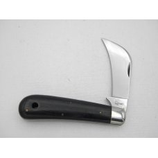 Queen Steel Hawk Bill Pruner #1:, 4 1/8” closed, 1958 - 1960, stainless steel blade with Q STEEL