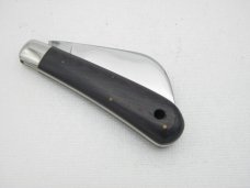 Queen Steel Hawk Bill Pruner #1:, 4 1/8” closed, 1958 - 1960, stainless steel blade with Q STEEL