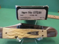 Case XX 2007 Burnt Oatmeal Bone Handle Arrowhead Shield Copperlock Pattern # 61549L SS