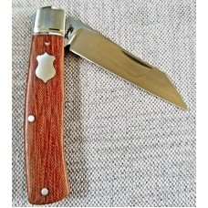 Bobby Toole Custom Native Knife crosscut micarta CPM-154 4quot fluted integral bolsterscoaamppouch