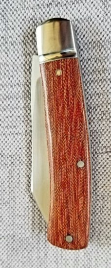 Bobby Toole Custom Native Knife, crosscut micarta, CPM-154 ,4", fluted integral bolsters,coa&pouch 