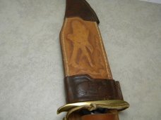 Custom Charles Douglas "Bucker" Gascon Zebra Wood Fixed Blade Sheath Knife 