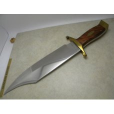 Custom Raymond Busch South American Paduck Wood Fixed Blade Bowie Knife