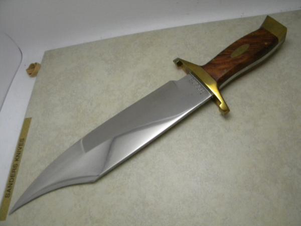 Custom Raymond Busch South American Paduck Wood Fixed Blade Bowie Knife 