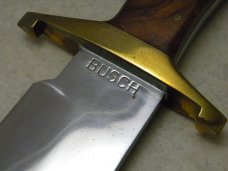 Custom Raymond Busch South American Paduck Wood Fixed Blade Bowie Knife 