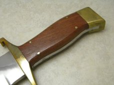Custom Raymond Busch South American Paduck Wood Fixed Blade Bowie Knife 