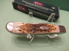 Case XX 2001 Amber Bone Mini Trapper Pattern # 6207 SS 
