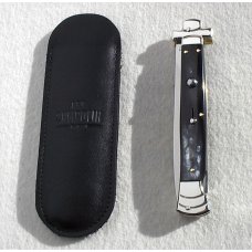 NOS AGA CAMPOLIN 11quot MALTESE BRAZILIAN HORN STILETTO NICKEL SILVER BOLSTERS LEATHER POUCH