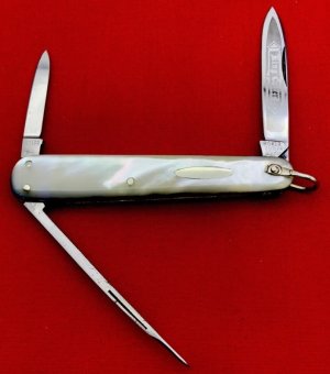 Vintage BOKER’S CUTLERY GERMANY “King Cutter” Sleeveboard Lobster Pen Pocket Knife c.1891-1944 MOP