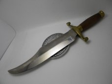 Custom Unbranded Wood Fixed Blade Bowie Knife 