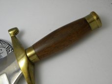 Custom Unbranded Wood Fixed Blade Bowie Knife 