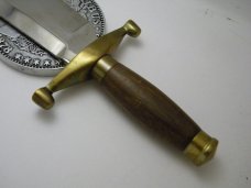 Custom Unbranded Wood Fixed Blade Bowie Knife 