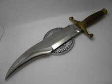 Custom Unbranded Wood Fixed Blade Bowie Knife 