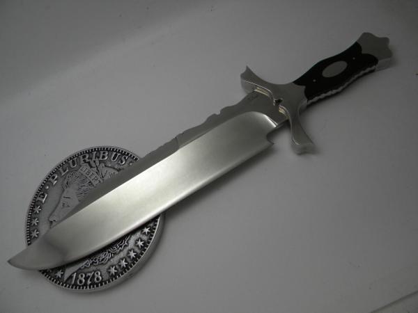 Custom Richard "Dick" Dorough Ebony Fixed Blade Bowie Knife 1976 Custom Richard "Dick" Dorough Ebony Fixed Blade Bowie Knife 1976