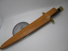 Custom Gil Hibben Wood "Toothpick Design" Fixed Blade Sheath Knife 
