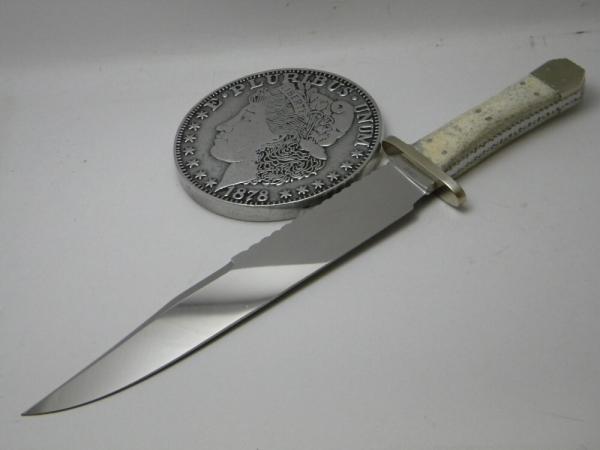 Custom James Patrick "Pat" Crawford #9 Walrus Oosik Fixed Blade English Bowie Knife 1977