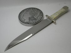 Custom James Patrick "Pat" Crawford #9 Walrus Oosik Fixed Blade English Bowie Knife 1977