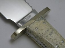 Custom James Patrick "Pat" Crawford #9 Walrus Oosik Fixed Blade English Bowie Knife 1977