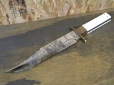 Custom Harvey McBurnette Ivory 100th Year of Custer's Last Stand Fixed Blade Bowie Knife