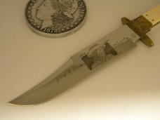 Custom Harvey McBurnette Ivory 100th Year of Custer's Last Stand Fixed Blade Bowie Knife