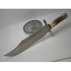 Custom Pete Heath Stag Fixed Blade Bowie Knife