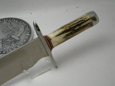 Custom Pete Heath Stag Fixed Blade Bowie Knife