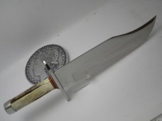 Custom Pete Heath Stag Fixed Blade Bowie Knife