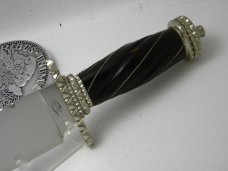 Custom Fred Carter Commissioned Flat Ground Ebony Fixed Blade Bowie Knife