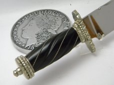 Custom Fred Carter Commissioned Flat Ground Ebony Fixed Blade Bowie Knife