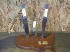 Custom James "Jimmy" Lile Ivory Becentennial Bowie Folder Dagger Knife Set 1976