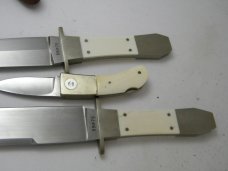 Custom James "Jimmy" Lile Ivory Becentennial Bowie Folder Dagger Knife Set 1976
