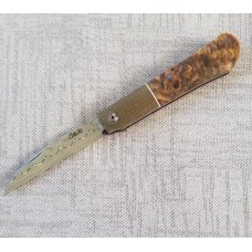 Johan Ellis Swayback3 78quotCOMPLEXMicarta BolstersElm Burl scalesDamasteelTitanium amp g10