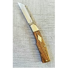 Kroo Custom Kingwood and N690 Mac Knife35Coaslip122020fileworkdouble shieldsliners