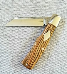 K'roo Custom Kingwood and N690 Mac Knife..3.5..Coa/slip..12/2020..filework..double shields...liners