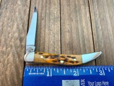 Case Tiny Toothpick Autumn Peach Seed Jigged Bone 2018 Junior CCC Member Annual Club Knife