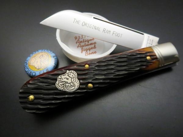 Great Eastern Cutlery Northfield UN-X-LD #93 Ram Foot Antique Autumn Jigged Bone GEC 933119 Great Eastern Cutlery Northfield UN-X-LD #93 Ram Foot Antique Autumn Jigged Bone GEC 933119