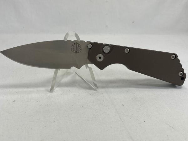 STRIDER/PRO-TECH USA 2401 Brown Drop Point Push Button Automatic MINT NO BOX STRIDER/PRO-TECH USA 2401 Brown Drop Point Push Button Automatic MINT NO BOX