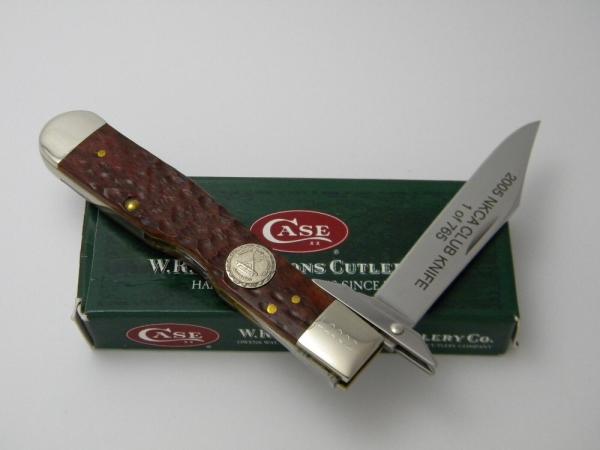 Case XX USA 2005 W.R. Case & Sons Cutlery Co.Bone 6111 1/2 NKCA Club Cheetah Lockback Knife