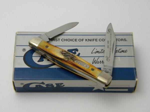 Case XX USA 1989 Stag Centennial 5220 Pen Knife in Box Case XX USA 1989 Stag Centennial 5220 Pen Knife in Box