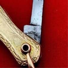Vintage B.B. CO. (Beaverbrook) Gold Toned Lobster Pen Watch Fob Skeleton Knife c.1890’s