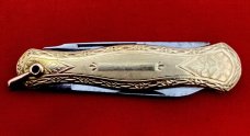 Vintage B.B. CO. (Beaverbrook) Gold Toned Lobster Pen Watch Fob Skeleton Knife c.1890’s