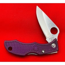 Spyderco Ladybug Purple Folding Knife Purple VG-10 Blade