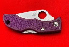 Spyderco Ladybug Purple Folding Knife Purple VG-10 Blade