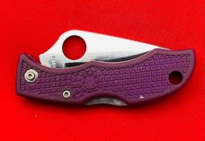 Spyderco Ladybug Purple Folding Knife Purple VG-10 Blade