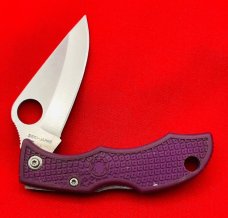 Spyderco Ladybug Purple Folding Knife Purple VG-10 Blade